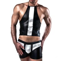 Passion Black and White Halter Neck Set XXL/XXXL