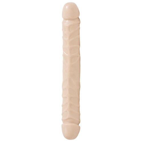 Jr Veined Double Header Dong 12 Inch Flesh Pink