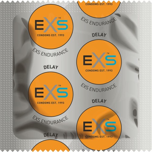 Condones EXS Delay Endurance Paquete de 12 para Intimidad Prolongada