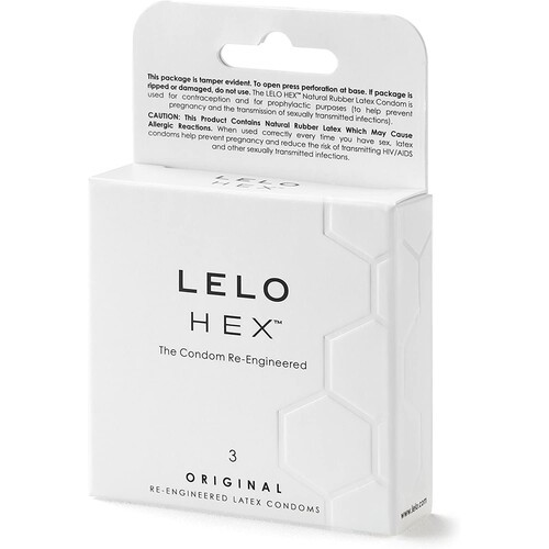 Condones Lelo Hex Original Paquete de 3