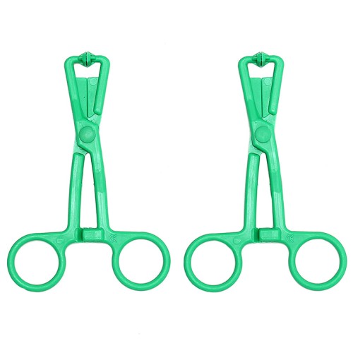 Green Scissor Nipple Clamps with Metal Chain - Sensational Accessory