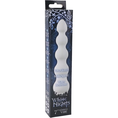 Vibrador Anal Ribeteado de 7 Pulgadas White Nights