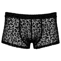 Noir Sheer Animal Print Pants Large