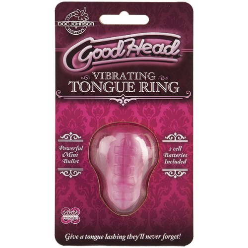 Pink Vibrating Tongue Ring for Exciting Pleasure