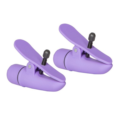 Pinzas para Pezones Vibrantes Ajustables Moradas Nipplettes