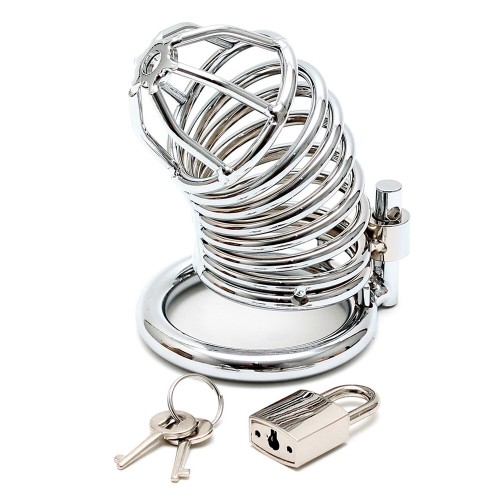 Chrome Cock Cage for Chastity Play