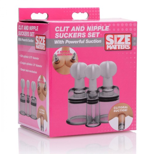 Set de Succionadores para Clítoris y Pezones Size Matters para Placer Aumentado