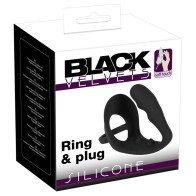 Anillo para el Pene y Plug Anal Black Velvets