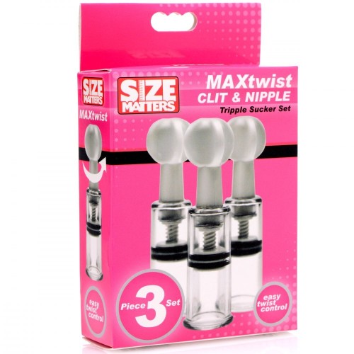 Set Triple Sucor Clítoris y Pezones Size Matters Max Twist