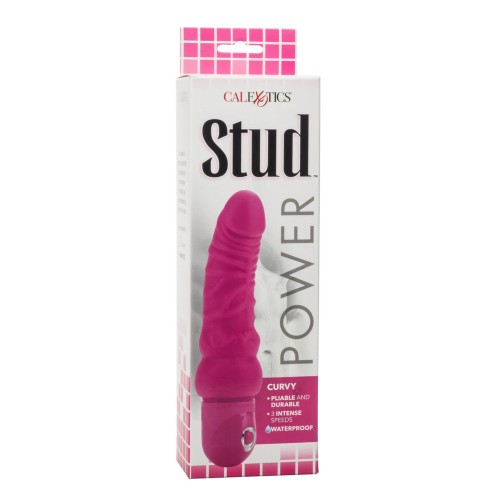 Power Stud Curvy Vibrator Waterproof Pink