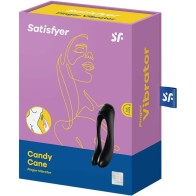 Vibrador de Dedo Candy Cane Satisfyer en Negro