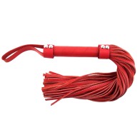 Flogger de Cuero Rojo Rouge Garments