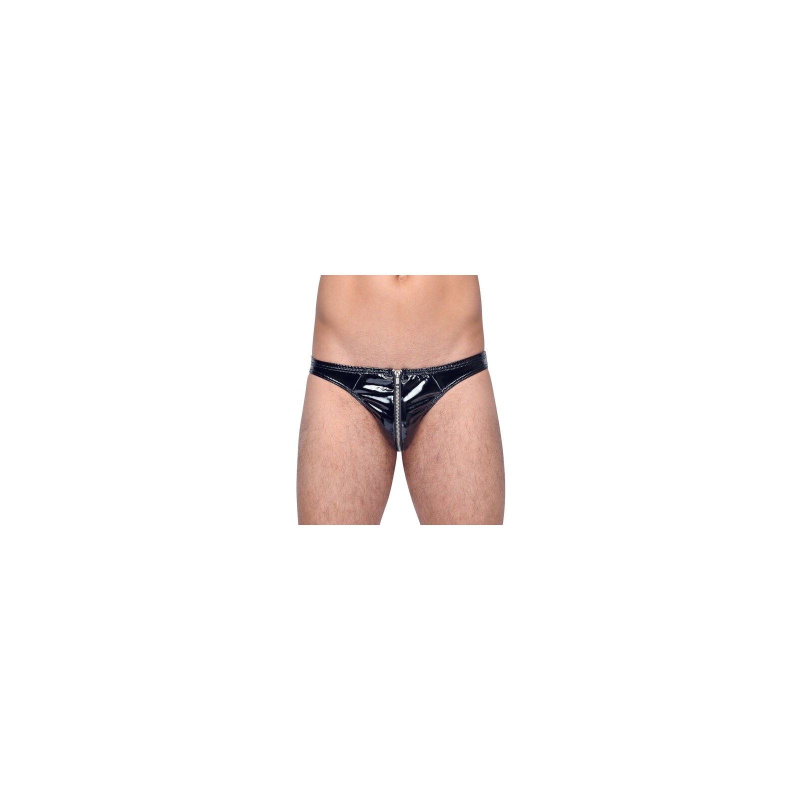 Black Level Vinyl Briefs with Zip Black Small