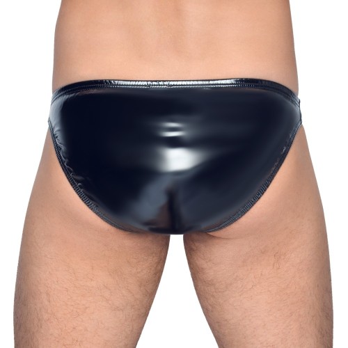 Black Level Vinyl Briefs with Zip Black Small