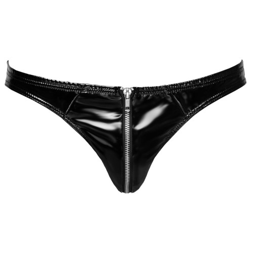 Black Level Vinyl Briefs with Zip Black Small