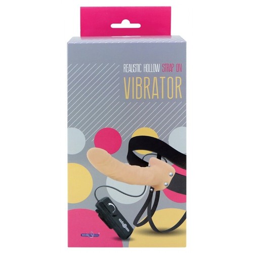 Realistic Hollow Strap On with Vibrator for Couples