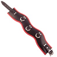 Rouge Garments Black And Red Padded Posture Collar for Bondage Play