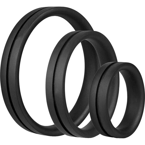 Anillos para el Pene RingO Pro X3 Negro - Placer Mejorado