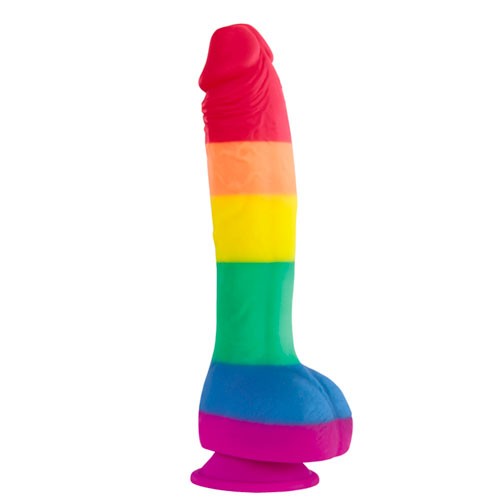 Dildo de Silicona Realista de 8 Pulgadas Edición Orgullosa Colours