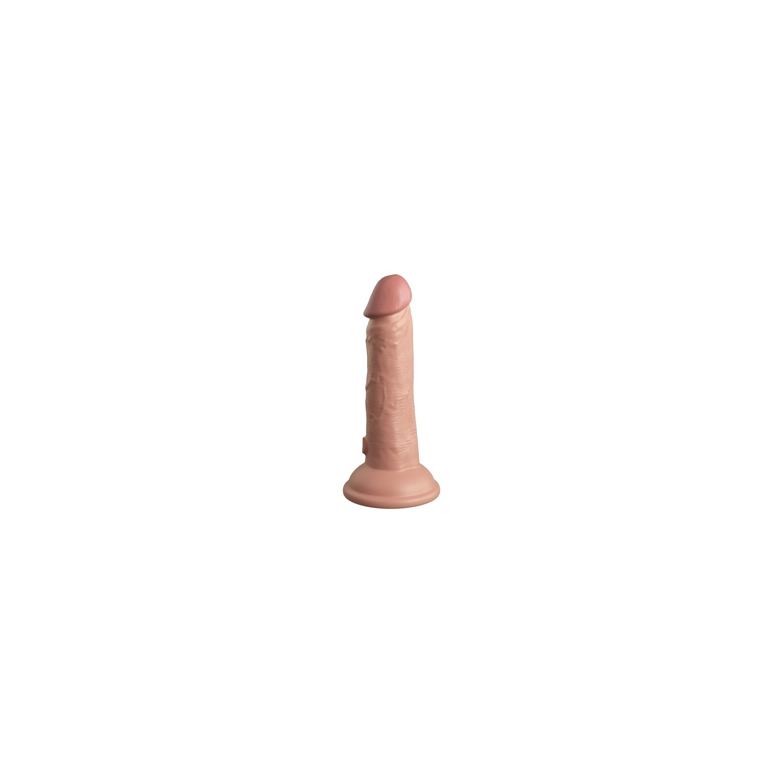 King Cock Elite 6 Inch Dual Density Vibrator Flesh Pink