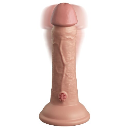 King Cock Elite 6 Inch Dual Density Vibrator Flesh Pink