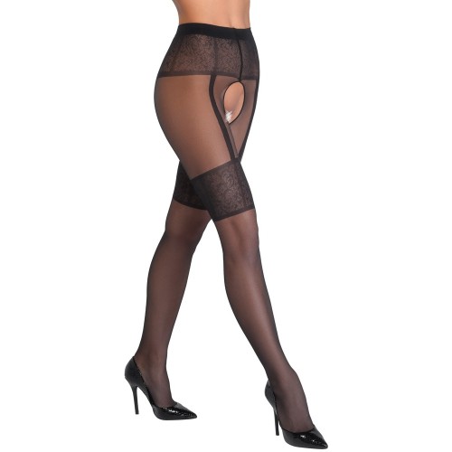 Crotchless Tights X Large - Cottelli Legwear