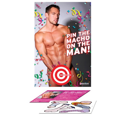 Pin The Macho On The Man Bachelorette Party Game