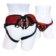 SportSheets Red Lace and Satin Corset Strap-On