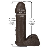 Accesorio Dildo Realista de 8 Pulgadas Vac-U-Lock Negro