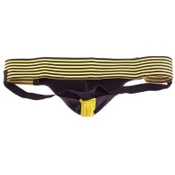 Rouge Garments Black And Yellow Jock for Dynamic Style