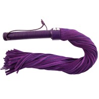 Flogger de Ante Morado para Juego Sensorial y BDSM