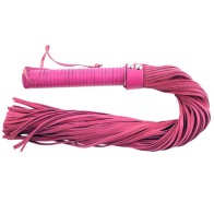 Flogger de ante rosa de Rouge Garments para juego sensual