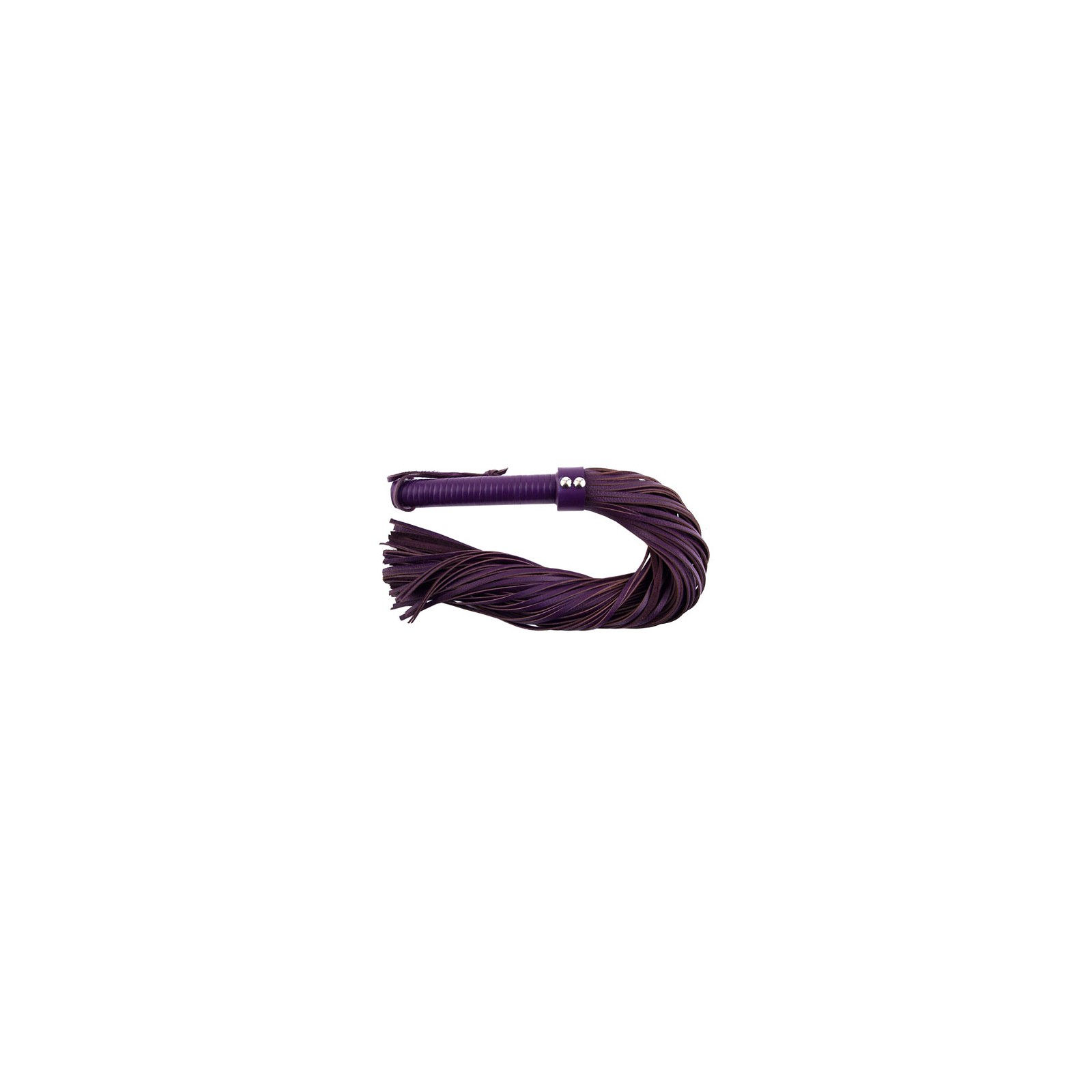 Large Purple Leather Flogger for BDSM Pleasure