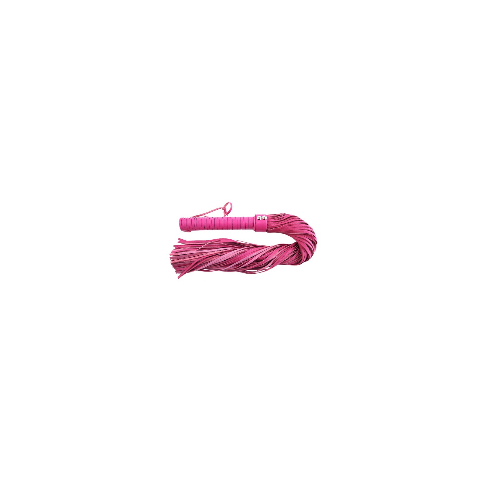 Flogger Grande de Cuero Rosa para Aventuras BDSM