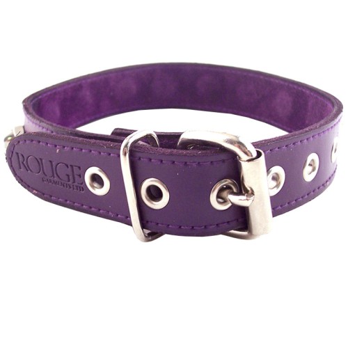 Rouge Garments Purple Nut Studded Leather Collar