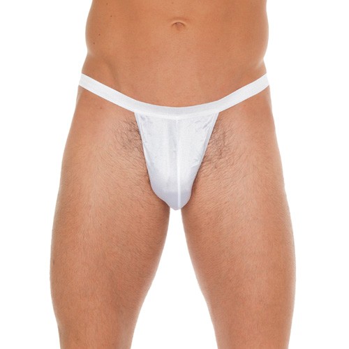 G-String Blanco para Hombre con Pequeño Bolsillo Blanco