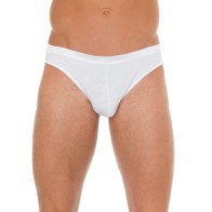 Men's White Cotton G-String