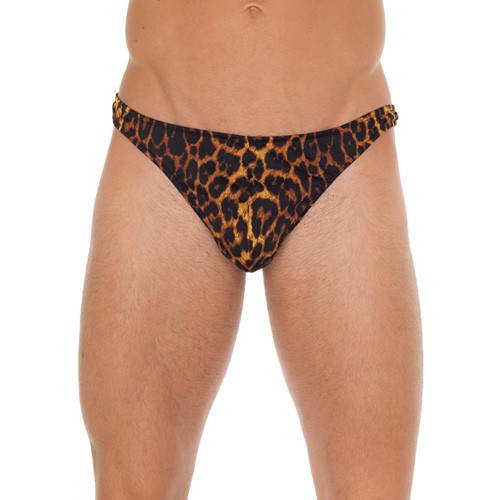 Mens Leopard Print G-String