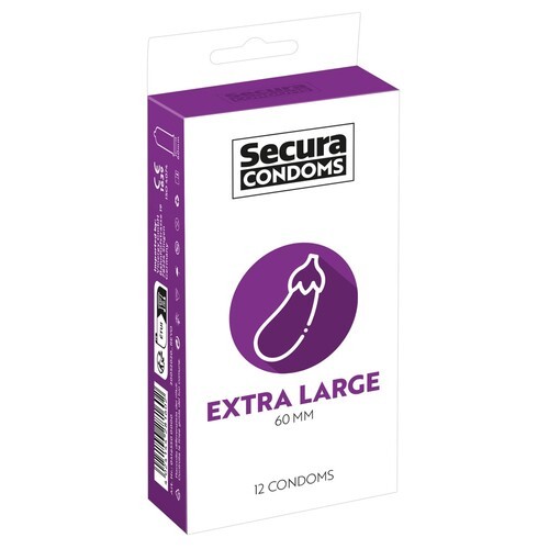 Secura Extra Large Condoms 12 Pack for Comfort