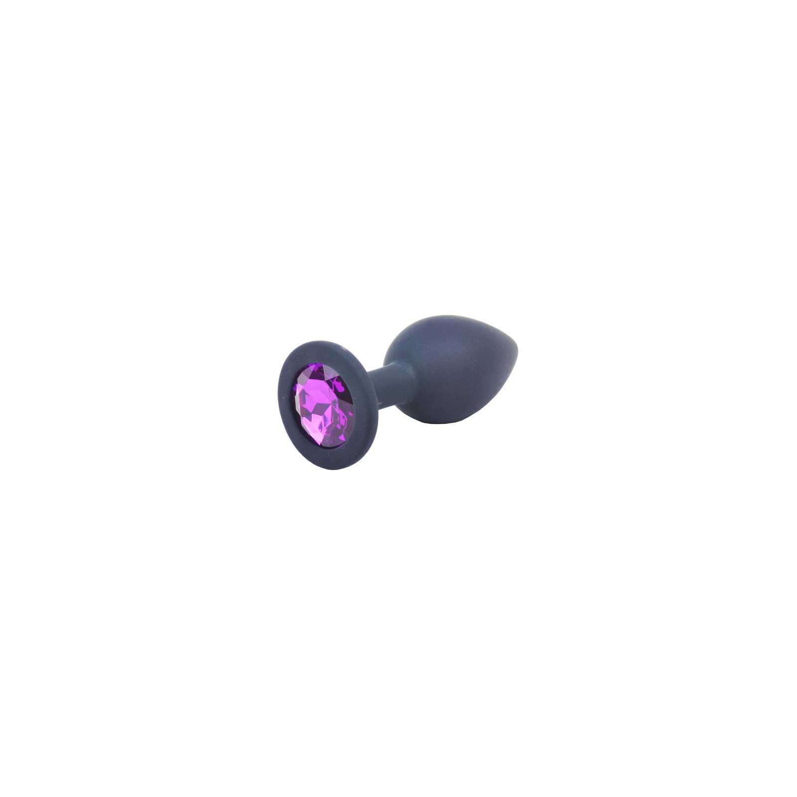 Small Black Jewelled Silicone Butt Plug