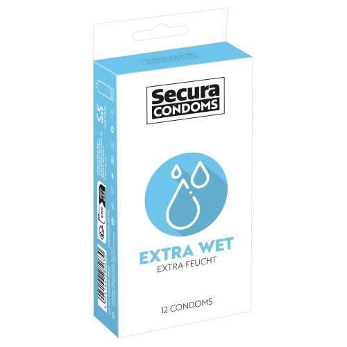 Condones Secura Extra Húmedos 12 Unidades