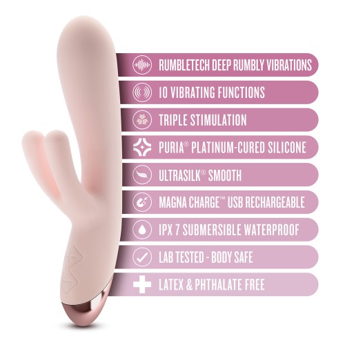 Vibrador Rosa Triple Estimulación Blush Elora