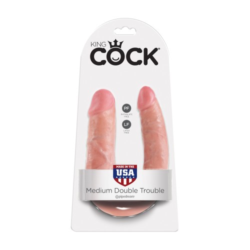 King Cock Medium Double Trouble Dildo for Realistic Pleasure