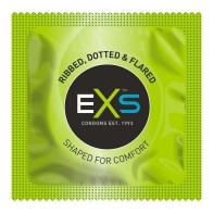 EXS Comfy Fit Ribbed and Dotted Condoms 12 Pack for Extra Stimulation