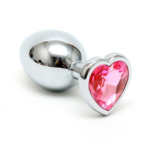 Plug Anal Pequeño con Cristal con Forma de Corazón