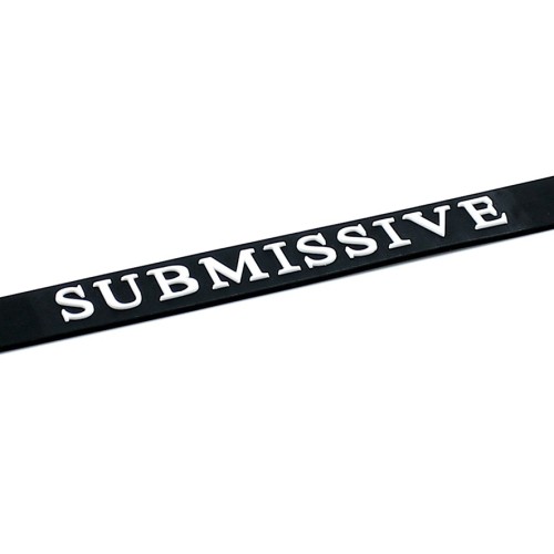 Black Silicone Submissive Collar - Adjustable Style