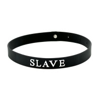 Adjustable Black Silicone Slave Collar