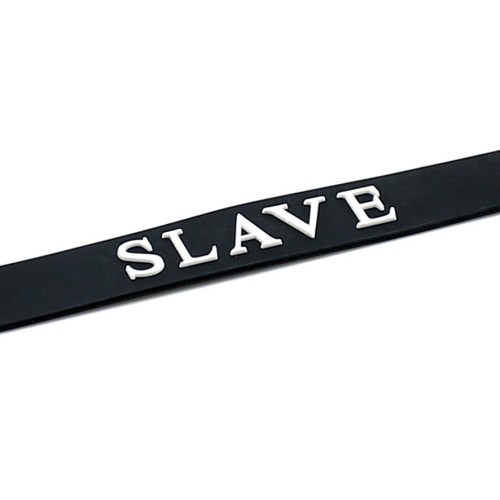 Adjustable Black Silicone Slave Collar