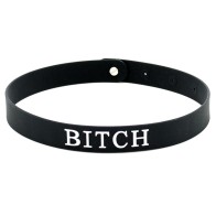 Trendy Black Silicone Bitch Collar for Playful Attitude