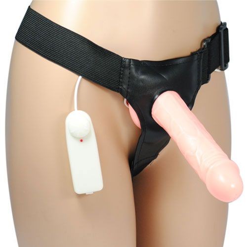 Easy Strap-On Hollow Vibrating Dildo for Pleasurable Experiences